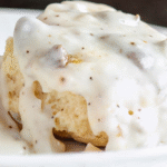 Buttermilk biscuits with gravy