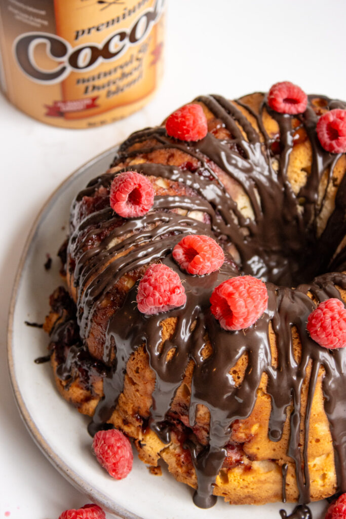Raspberry Chocolate Coffee Cake